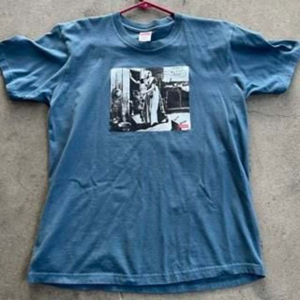 Supreme Mike Kelley Hiding from Indians Tee Blue Size M